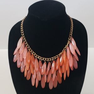 Pink and Coral Ombre Statement Necklace